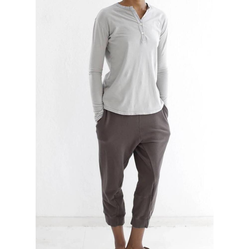 NEW DOMI heavy drawstring jogger in bark